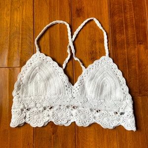 white aerie crochet bralette